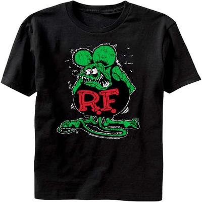 Camiseta Gráfica Vintage Desgastada de Hombre Ratfink