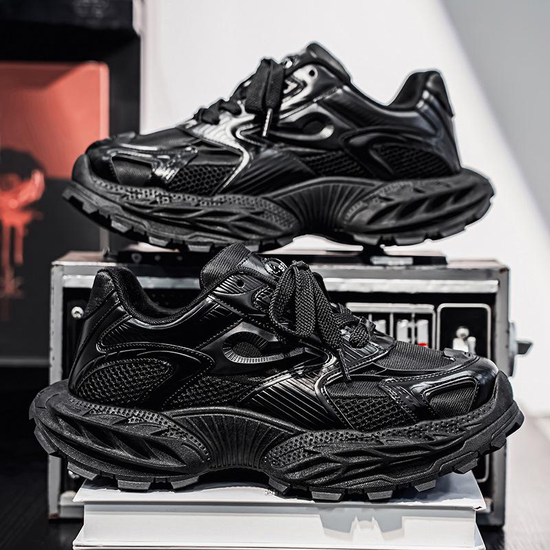 

Ultra-light and thin sports shoes American round head ultra-light new shock absorption and height increase casual sports lightweight board shoes 39 чёрный