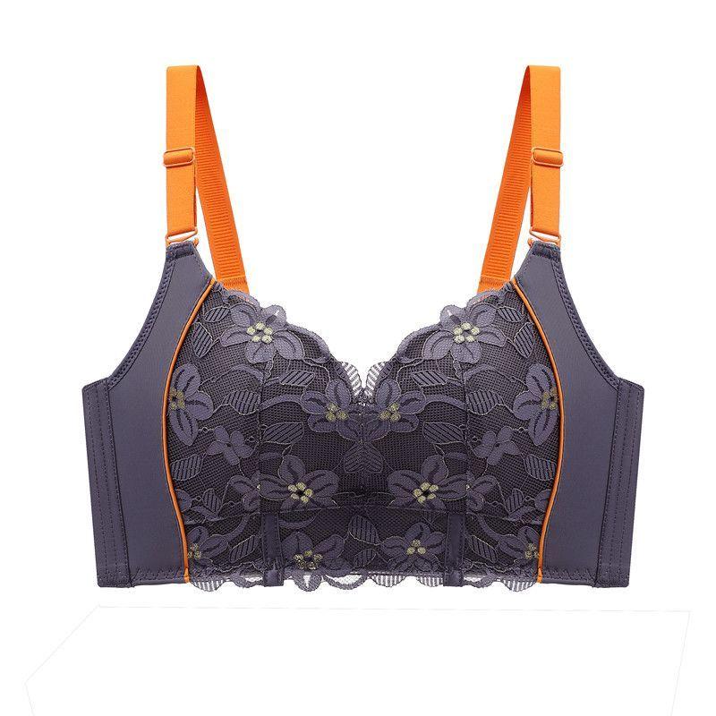 Sexy Lace Women's Bra Underwear Women's No Underwire Gathering Bra Anti-sagging Upper Collection Side Breast
