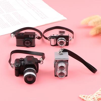 Creative Plastic Dolls Camera Shutter and Flash Mini Digital Camera with Belt Doll Accessories Miniature Camera Kids Toys Gifts