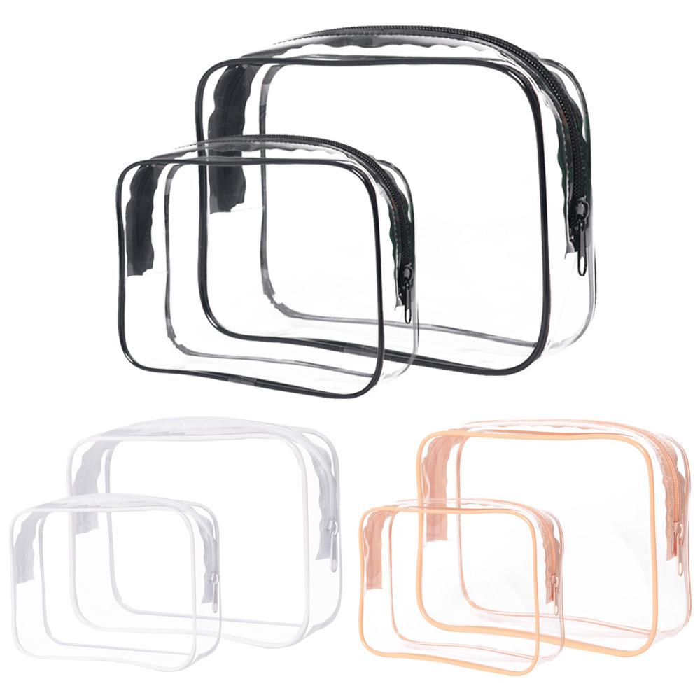 Transparent PVC Waterproof Makeup and Toiletries Bag - Personalized Logo Option, Multi-Functional Travel Storage