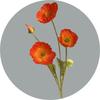 Silk Poppy Fake Flowers 4 Heads Artificial Flowers Simulation Long Poppies Home Table Wedding Party Decorative DIY Bouquets 1PCs