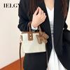 All-Match One-Shoulder Fashion Color Matching Portable Bucket Messenger Bag