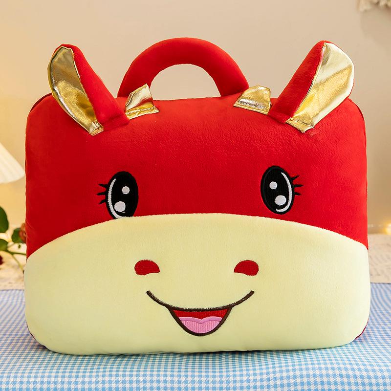 Dual-Use Cute Cartoon Pillow Blanket: Car & Office Nap Cushion