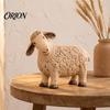 Indoor Tabletop Ornaments Rustic Sheep Figurine, Farmhouse Resin Lamb Statue, Vintage Country Style Accents Decor, Cute Sculpture for Living