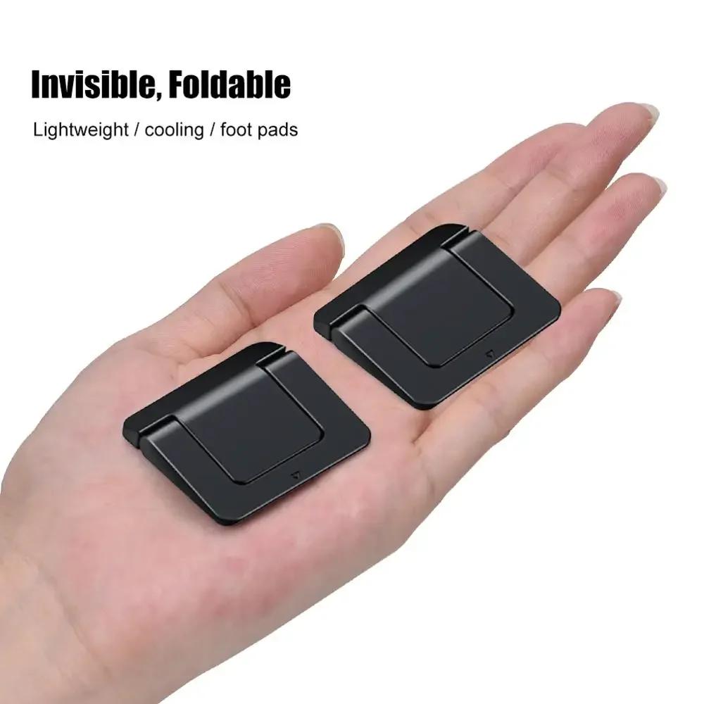 2PCS Portable Keyboard Riser Self-Adhesive Mini Laptop Stand Invisible Computer Keyboard Stand for MacBook Pro/Air NoteBook