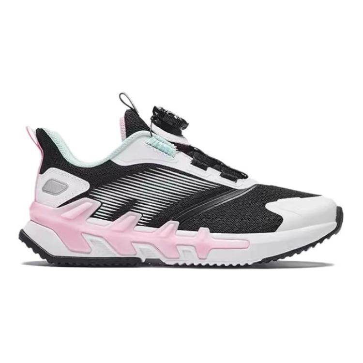Anta Kids Bow Speed Comfortable Versatile Simple Non-Slip Breathable Low-Top Running Shoes Kids running shoes Black White Pink A22435532-3