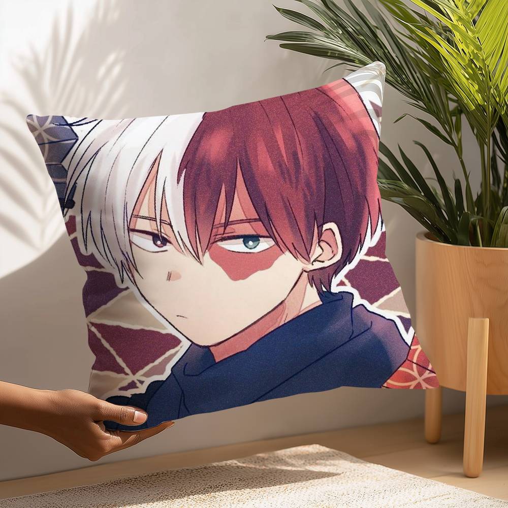 Kawaii Shoto Todoroki Chibi Pillow Case Plush Fabric Soft  Pillowcase Double Sided Print Cushion Cover Household Gifts
