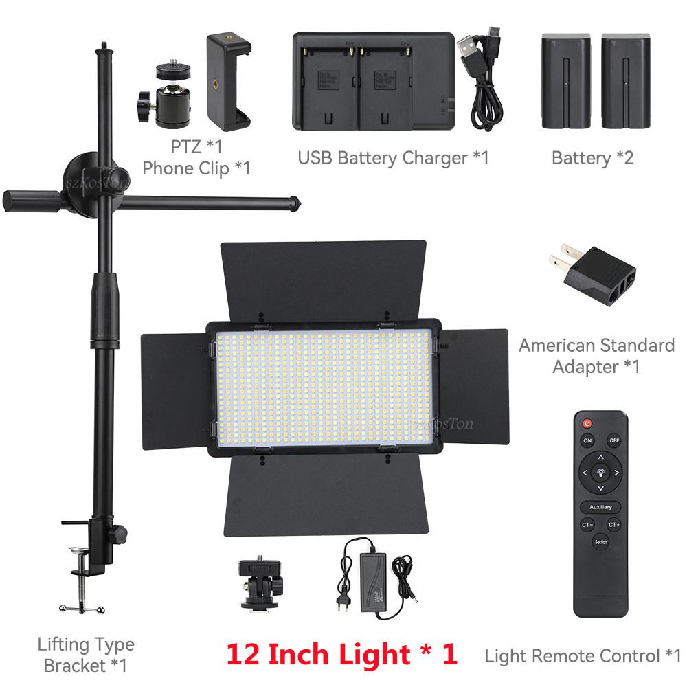 U800 LED Photo Studio Light For Yotube Game Live Video Lighting Portable 40/50W Photography Panel Lamp Stand With Remote Control