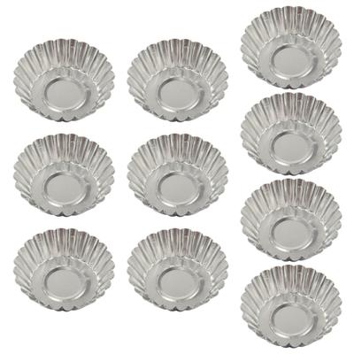 10 Bucăți Forme pentru Tarte cu Ou Aluminiu Mini Tăvi pentru Tarte Mini Brioșe Prăjituri Brioșe Forme pentru Biscuiți Cupe pentru Copt pentru Copt