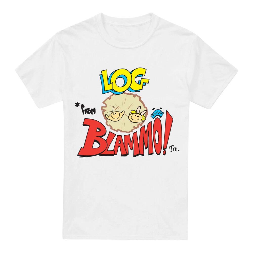 Ren And Stimpy Log *From Blamo 100% Cotton T-shirt Mens Tees Top S-2XL, White L