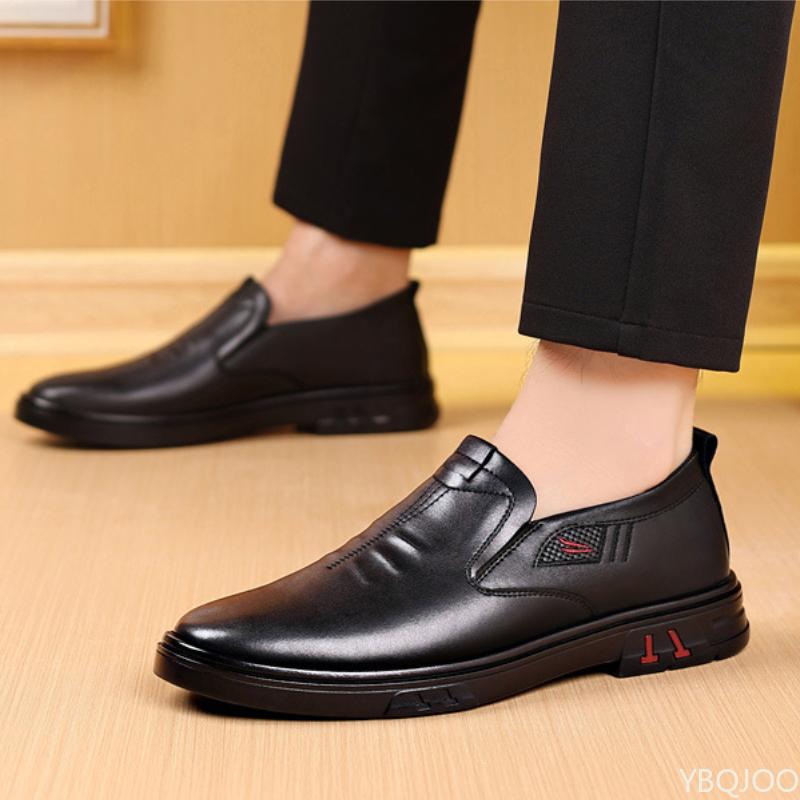 Men's Cow Leather Shoes Genuine Leather Handmade Business shoes Round Toe Casual Loafers Comfortable Man footwear  Homme