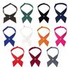 Bow Tie Adjustable Length Soft Touch Pure Color Neck Tie Formal Occasions Business Weddings Parties Outfit Accessory