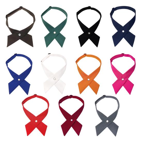 Bow Tie Adjustable Length Soft Touch Pure Color Neck Tie Formal Occasions Business Weddings Parties Outfit Accessory