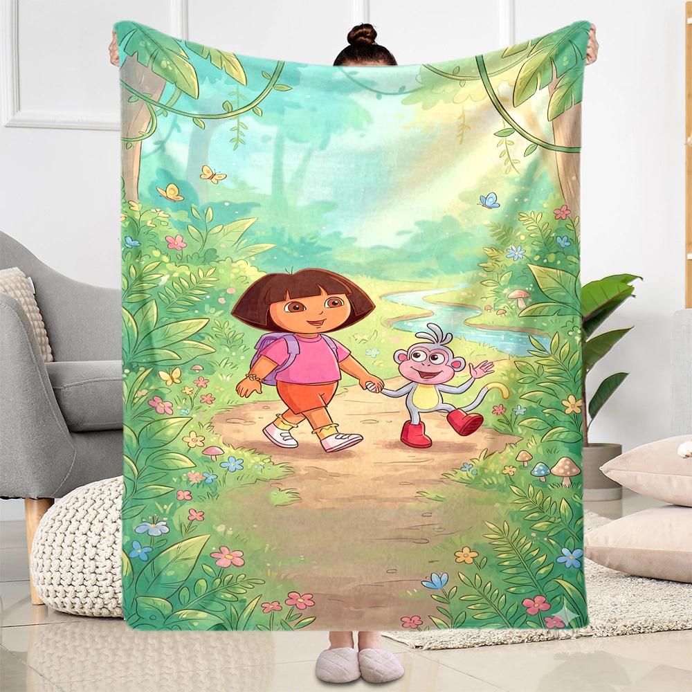 Dora Explorer Blanket Soft Warm Cozy Perfect for Picnics Couch Office All-Season Use Warmthful Decor Ideal Gift for Friends Family Couples Picnic