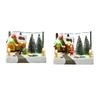 Christmas Snow Scene Xmas House with Music and Light Desk Decoration for Living Room