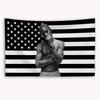 1pc TTravis American Flag Banner Office Outdoor Indoor Decoration Black White Stars Ideal for Fans Durable Banner