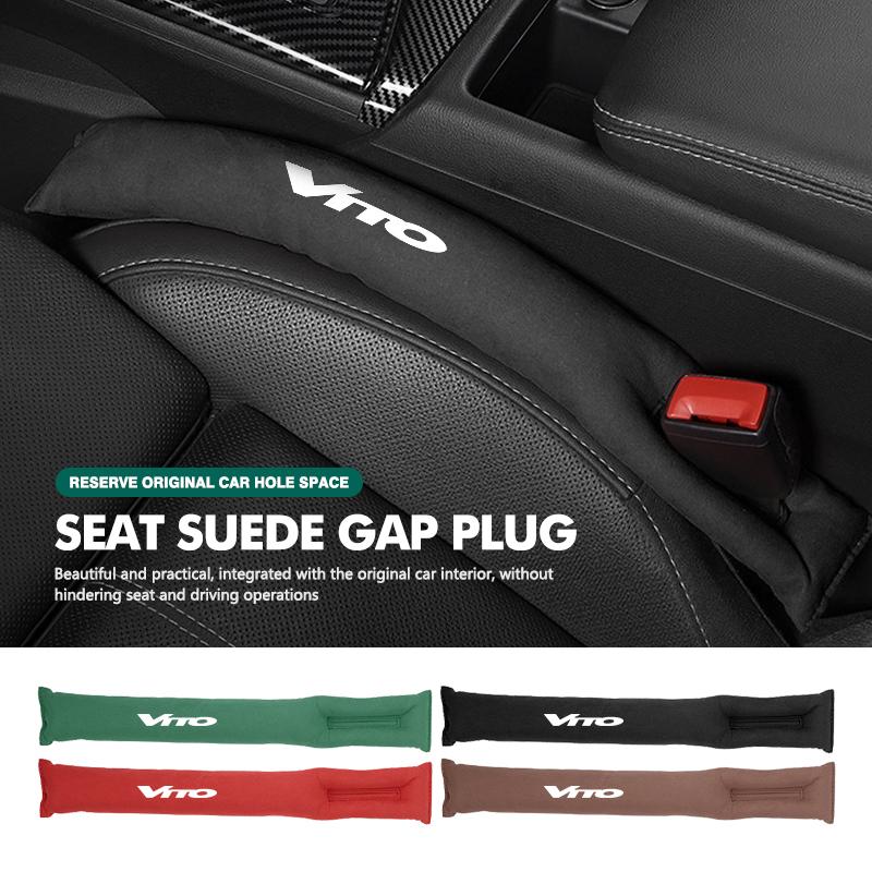 Suede Car Logo Seat Gap Filler Seat Seam Leak-proof Plug Strip For Mercedes Benz W124 W203 VITO Sprinter Viano V-Class R-Class Q2
