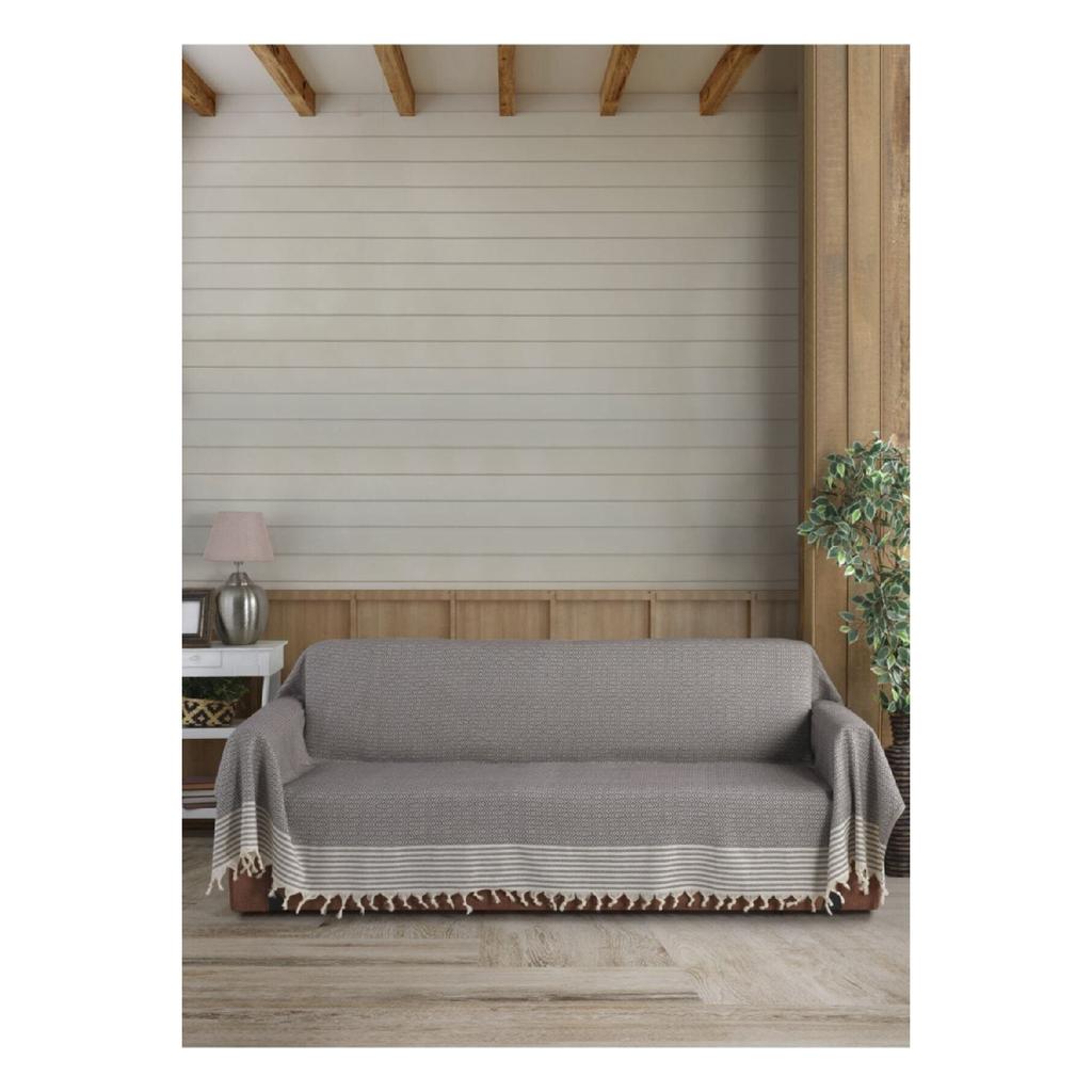 Organiczna tkanina Buldan pokrywająca beżowe ramiona Duży rozmiar 180 x 300 cm Fotel Sofa Sofa Narzuta bawełniana