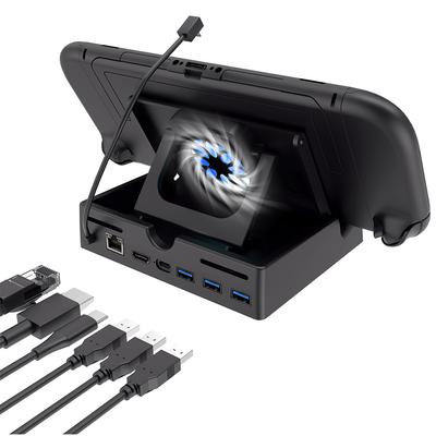 For Switch 2 Host Cooling Fan Base Portable Charging Stand Charging Station 4k/60HZ HUB Expansion Stand for Nintendo Switch 2