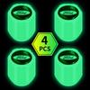 New 4PCS Luminous Car Tire Valve Cap Fluorescent Night Glowing Decor For Ford Mondeo MK1 MK2 MK3 MK4 MK5