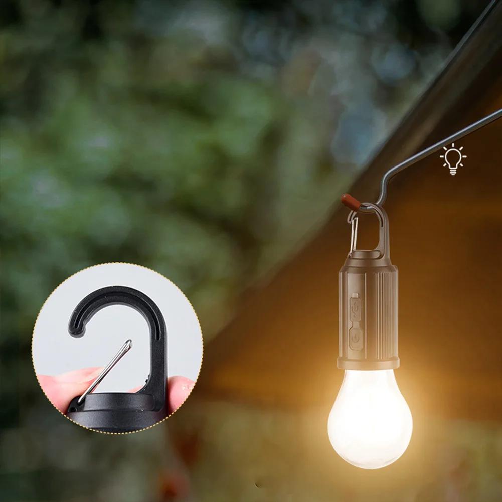 Solar Powered LED Camping Lamp with Hook LED Lighting Lantern USB Charging Portable Handheld Lamp 400mAh for Outdoor BBQ Camping