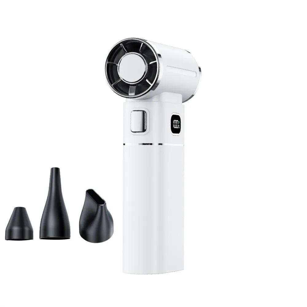 Brushless Motor Handheld Turbo Violent Fan Digital Display Mini Electric Air Blower  Keyboard