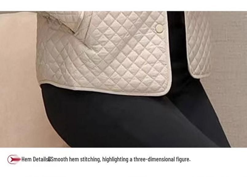 2025 Women's Elegant Quilted Diamond Jacket - Autumn/Winter Lightweight Casual Style