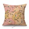 Morandi Color Jungle Flower Tropical Plant Leaf Garden Pattern Home Decorative Sofa Throw Pillow Case Cotton Linen Cushion Cover