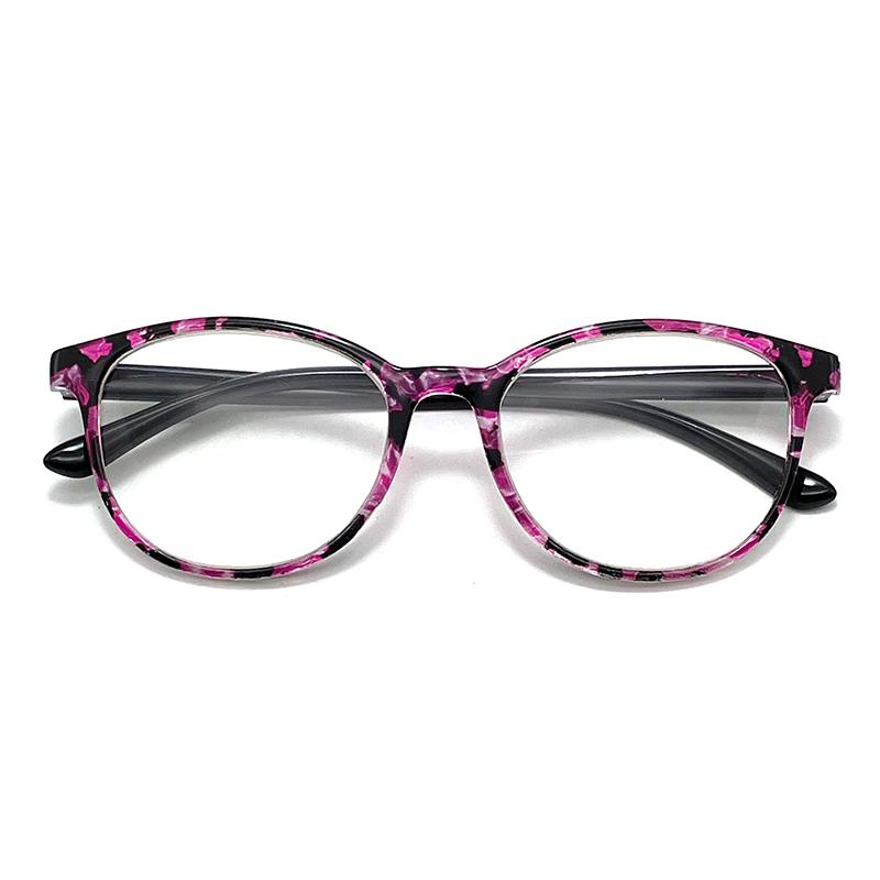 New Retro Round Anti Blue Light Reading Glasses Fashionable Printed HD Reading Mirror For Men Women TY439