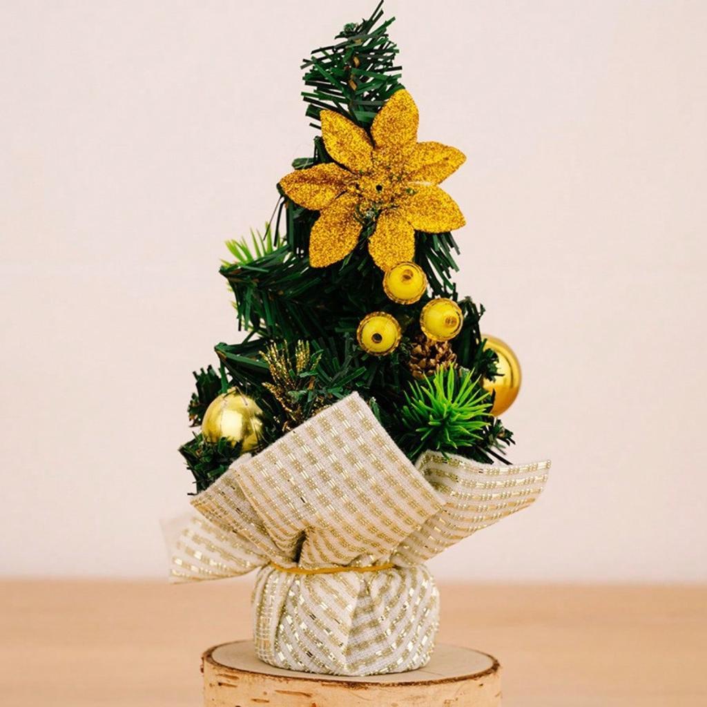 1 Pcs 20cm Christmas Tree Desktop Ornaments, Christmas Eve New Year Party Shopping Mall Wine School Home Decoration Ornaments