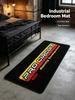 Racing Development Theme Long Runner Rug, Non‑Slip Flannel Floor Mat, Retro Race Letter Print Carpet, Anti‑Slip Decor Rug For Be