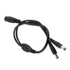 5.5x2.1mm Power Cord Splitter Adapter Cable Extension for CCTV Camera 1 Female to 2 Male