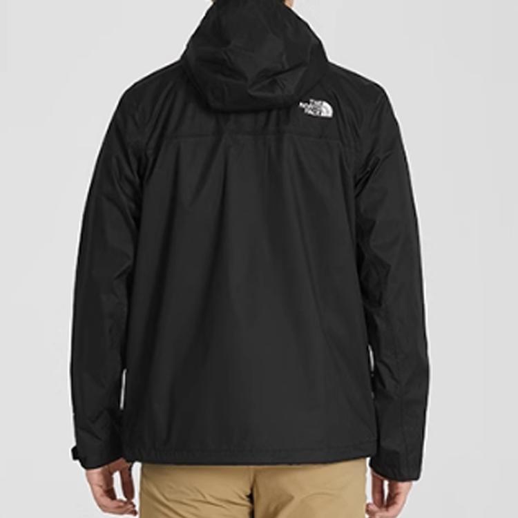 The North Face Outdoor Hiking Waterproof, Windproof, And Breathable Windbreaker Jacket Men's Black NF0A497J-JK3