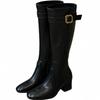 2025 autumn and winter new product metal fasteners European and American niche temperament British style gentle retro high boots