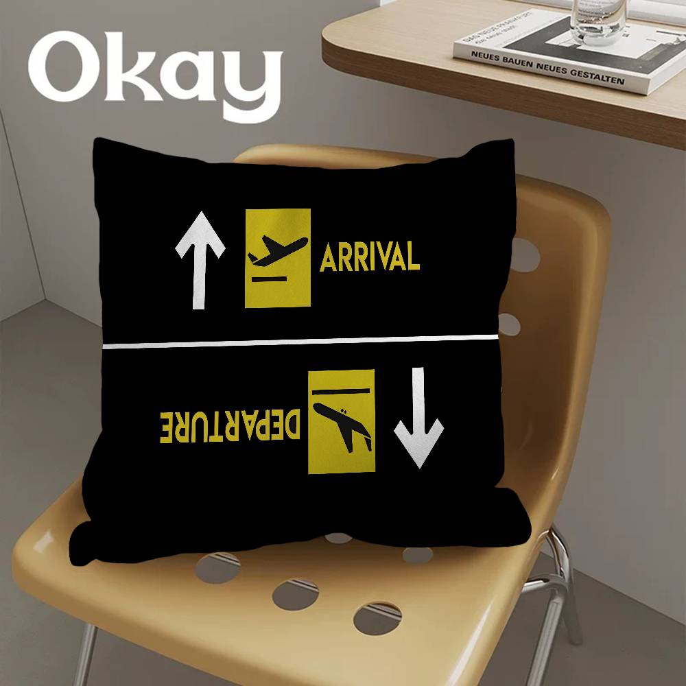 Pilot Captain Stripes Pillowcase Toon Gift Cushion Cover Bedroom Home Sofa Chair Seat Decor Pillow Case