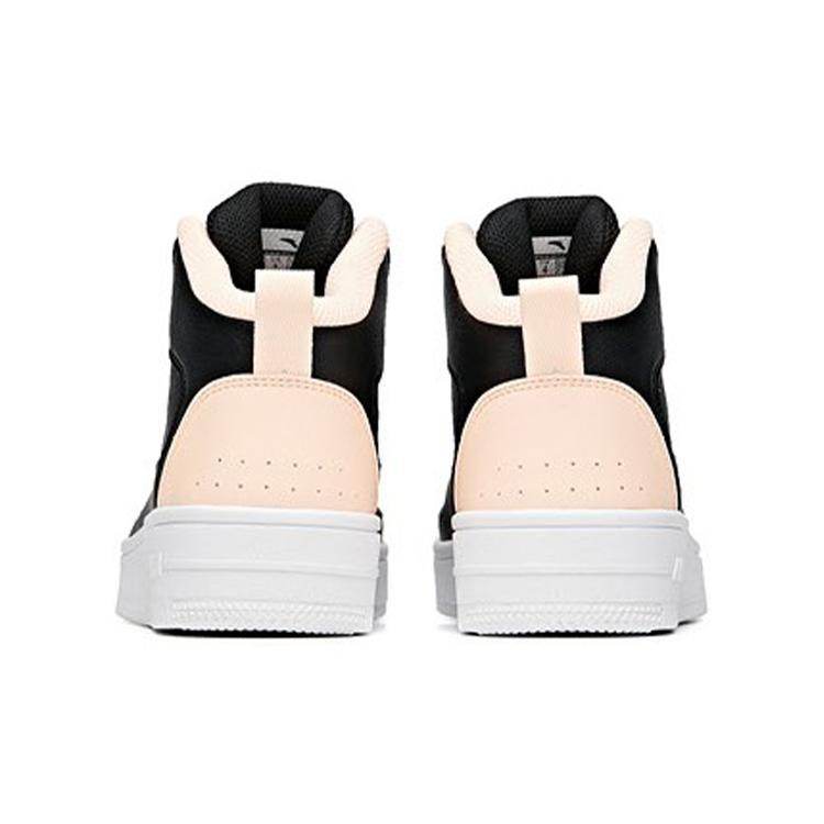 Anta Life Collection Slip Resistant Abrasion Resistant High top Skateboard Shoes Women's Black Pink 922038010-8