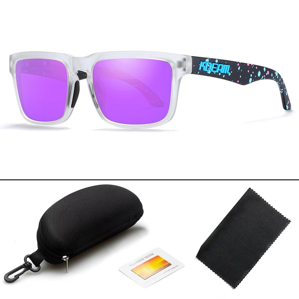 KDEAM Design New Polarized Sunglasses For Men Women Fashion Unisex Brand Trendy Outdoor Eyewear For Couple Mirror Colorful Lens