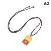 Premium Sand Gold Flower Wire Hollow Lucky Charm Bag Gourd Necklace Wealth Attracting Peace Lock Longevity Lock