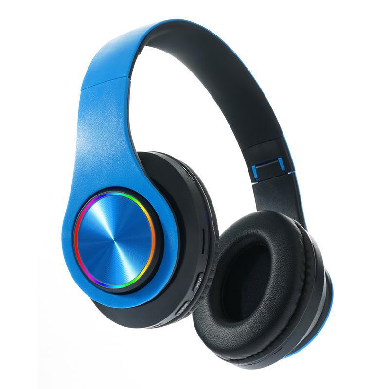 New B39 Luminous Wireless Bluetooth Headset: Foldable, Head-Mounted, Call-Ready, with Plug-in Card Feature