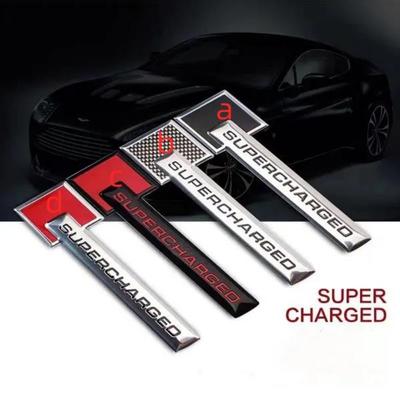 Emblema 3D de Aluminio SUPERCHARGED Turboalimentado Pegatinas de Coche Insignia Accesorios de Estilo para Coche