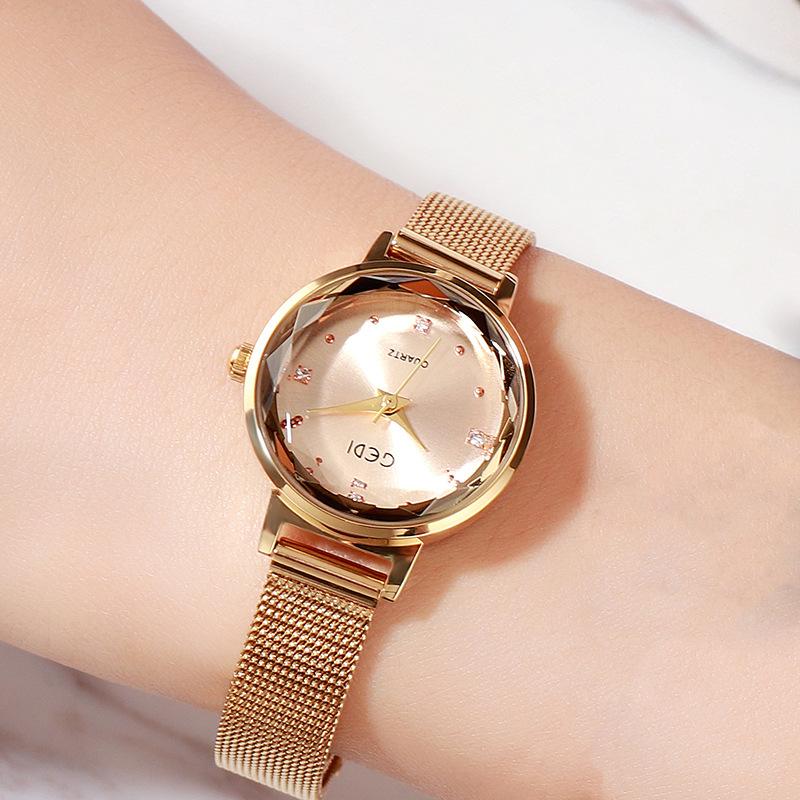 Small Student Watch, Simple Literary Waterproof Stainless Steel Mesh Belt Watch, Women'S Versatile Quartz Watch