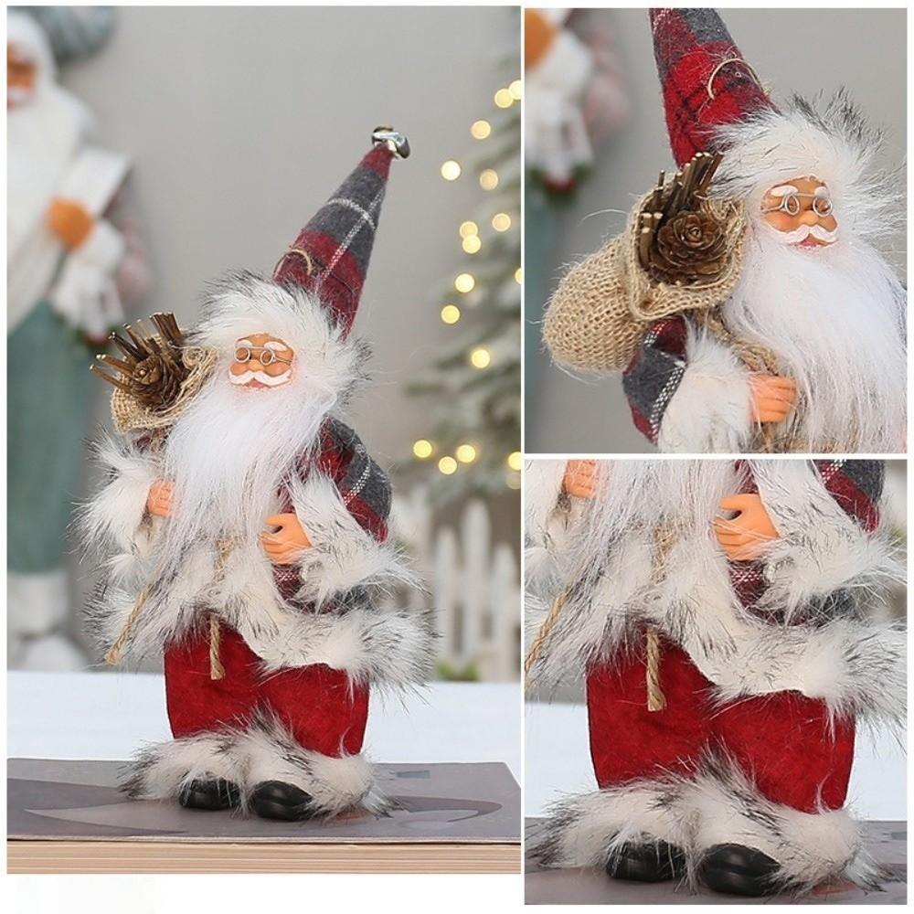Home Decoration Xmas Tree Ornament 9 Inch Santa Claus Doll New Santa Claus Decorations  Gift