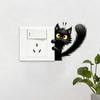 Leuchtende Lichtschalter-Aufkleber, Leuchtet im Dunkeln Niedliche Katzen-Schalter-Aufkleber, Cartoon-Tier PVC Wandkunst Wandbild für Schlafzimmer Wohnzimmer