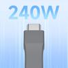 Type C Fast Charging Cable for Smartphones Laptops USB C Flat Cable 40Gbps Data 8K/60Hz Video 60W/100W/240W Charging