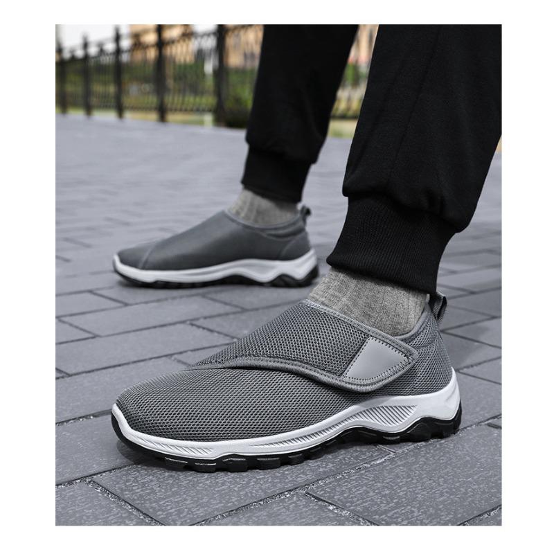 Pantofi casual respirabili din plasă pentru bărbați, pantofi simpli cu velcro