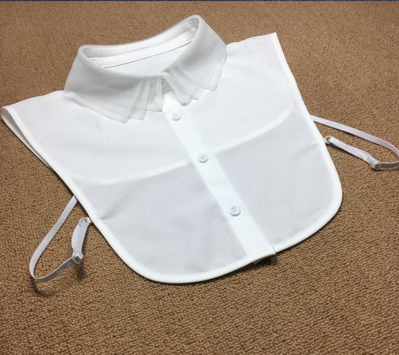Women's Fake Collar Shirt White Fake Collar Women Detachable Collars Embroidery Cotton False Collar Shirt Col Amovible Femme