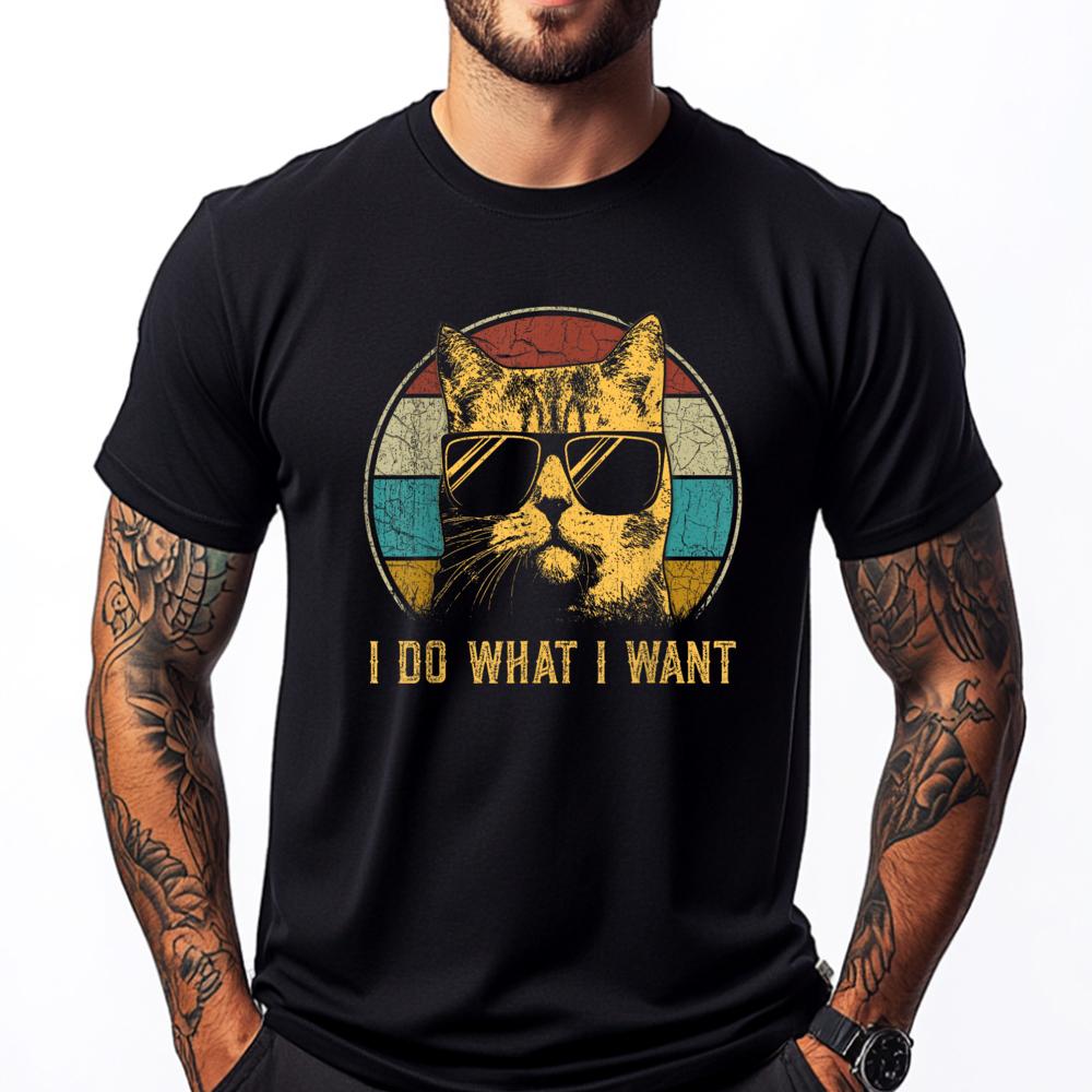 

Cat Themed For Men Funny I Do What I Want Cat Men s T-Shirts Cheap Large Size Wholesale Tshirts 100 Pcs Men Tshirt Creative -... 5XL різнокольоровий
