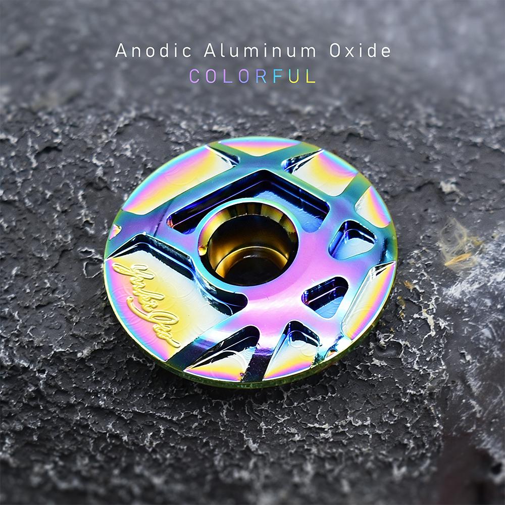 Bicycle Headset Cap MTB Road Bike Stem Headset Top Cap Cover CNC with Screw for 28.6mm Fork Head Tube Cycling Accessories