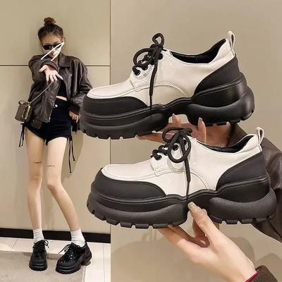 Fashion Designer Mixed Colors Women Sneakers New Woman PU Leather Thick Sole Casual Shoes Ladies Platform Loafers Zapatos 2024